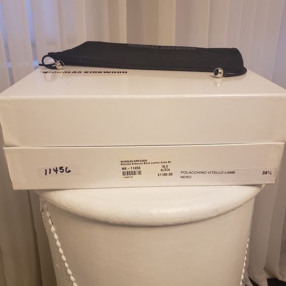 Nicholas Kirkwood Polacchino Black Leather Booties - Picture 9 of 9